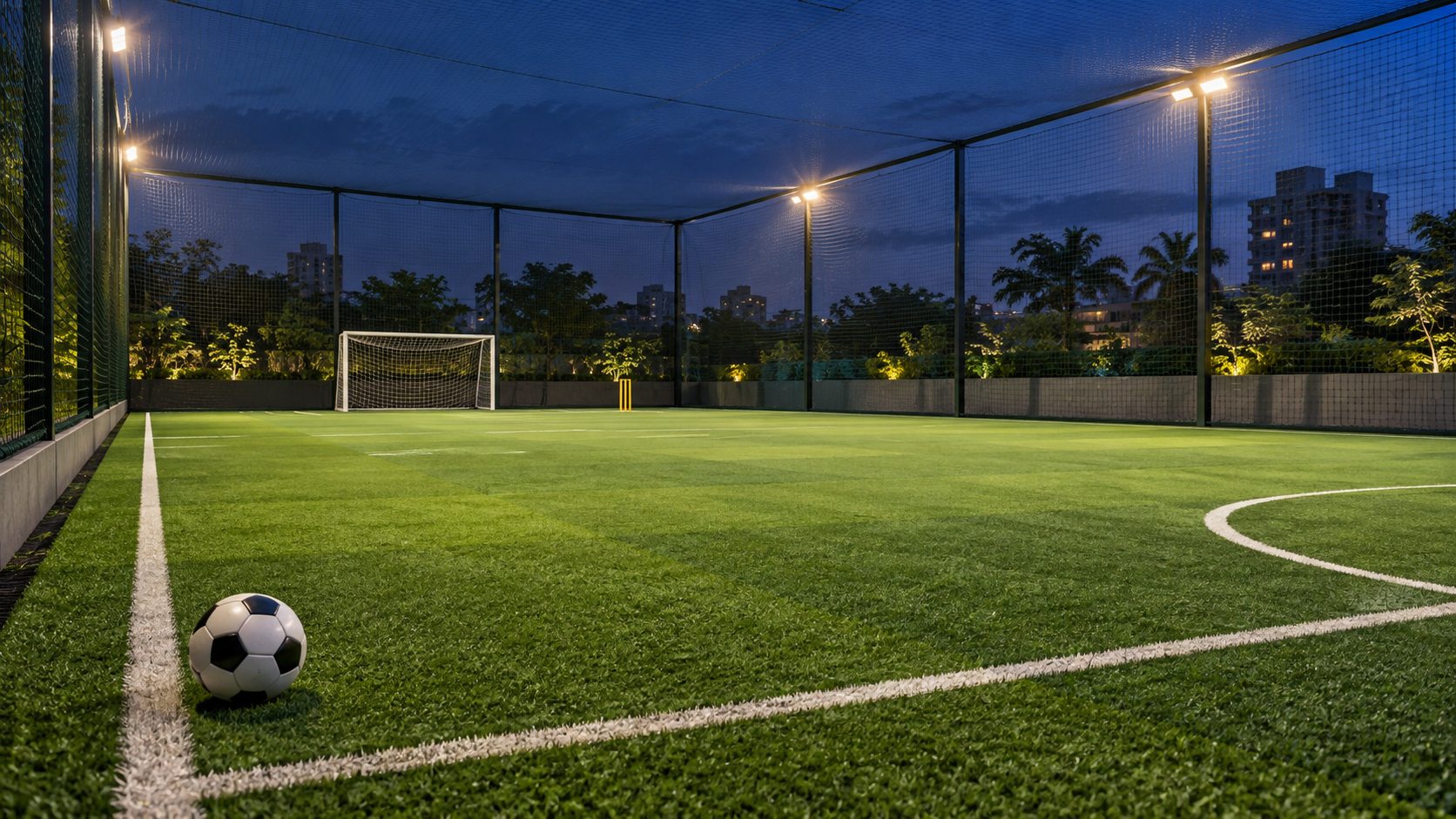 Green Arena floodlit sports turf